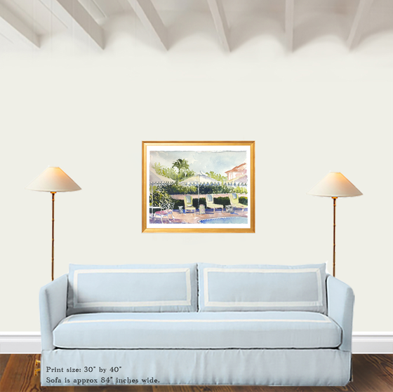 Print of "Pooldeck at the Colony"