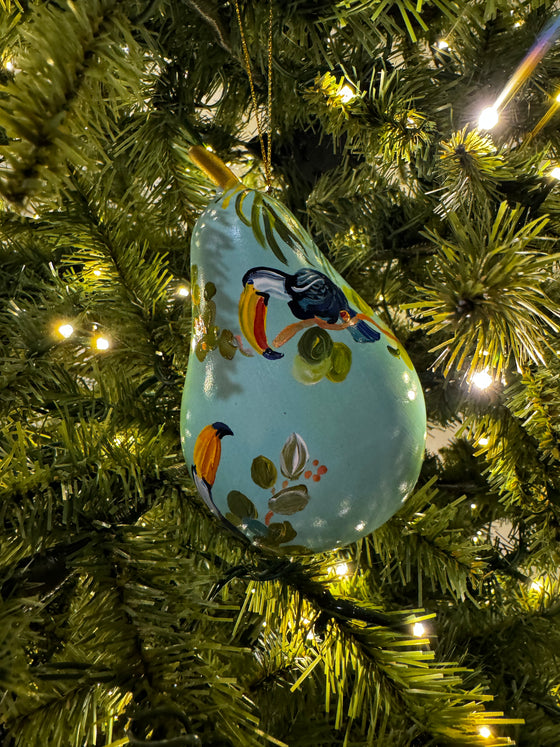 Two Toucans Hand Painted Ceramic Ornament