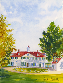  Print of "A Presidential Home – Mount Vernon"