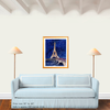 Print of "Snowy Eiffel Tower"